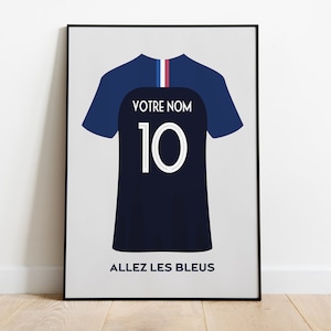 Personalized FOOT France Poster, Customizable Football Poster, Football Gift Poster Child First Name, Football Decoration