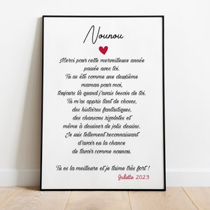 Gift Poster thank you nursery - school - atsem - mistress - nanny