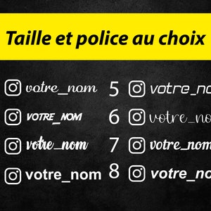 Sticker Instagram personnalisé - Lot 2 Autocollants adhesif sticker logo Instagram moto voiture décoration