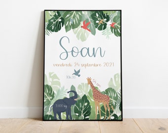 Deco Chambre Enfant Jungle Etsy