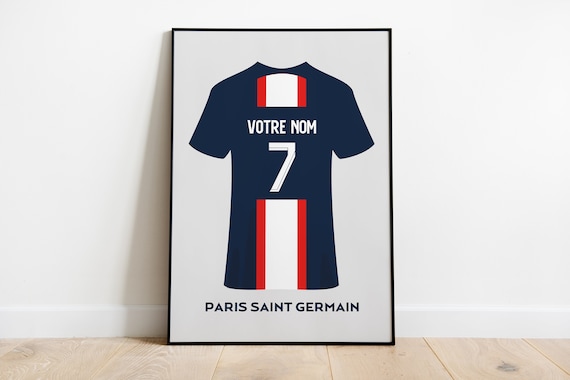 Personalized FOOT PSG Poster, Customizable Football Poster, Football Gift  Poster Child First Name, Football Decoration 