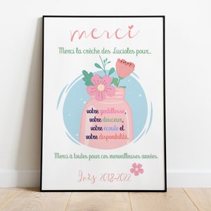 Gift Poster thank you nursery - school - atsem - mistress - nanny