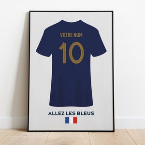 Personalized FOOT France Poster, Customizable Football Poster, Football Gift Poster Child First Name, Football Decoration