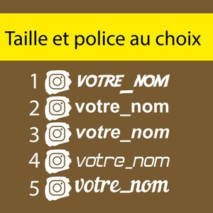 Sticker Instagram personnalisé - Lot 2 Autocollants adhesif sticker logo Instagram moto voiture décoration