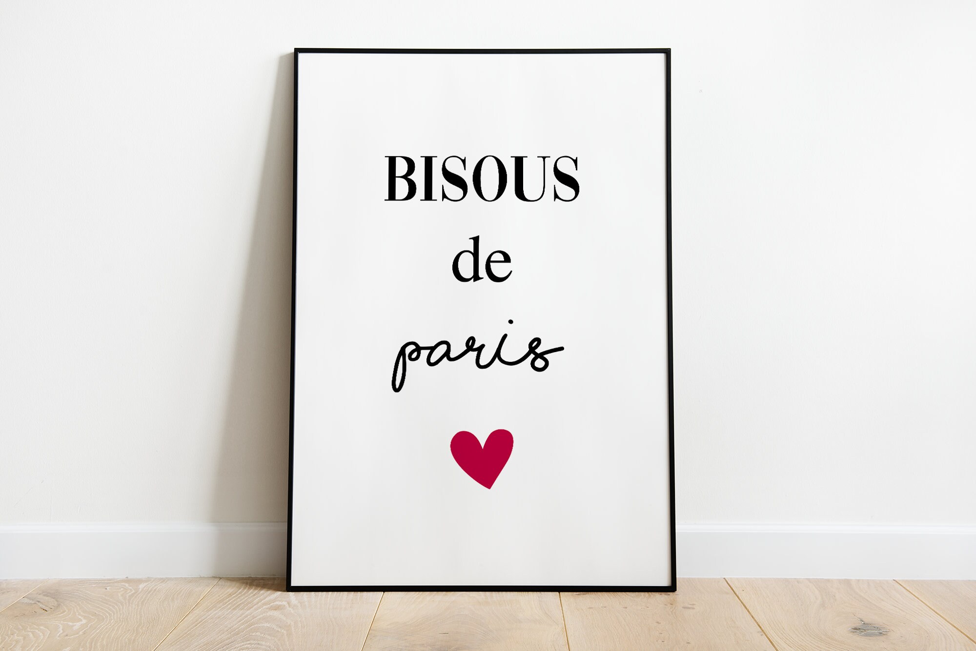 Affiche Bisous de Votre Ville Personnalisable