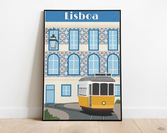 Portugal gift, Lisbon poster, Lisboa gift idea