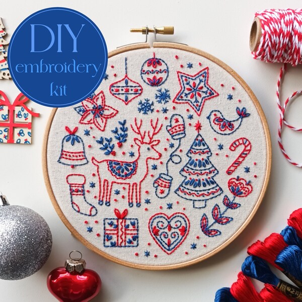 Christmas Embroidery Etsy UK