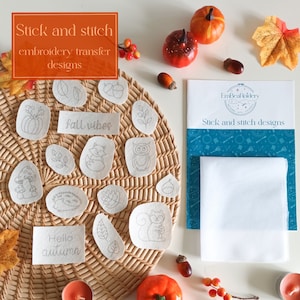 Stick and stitch embroidery designs pack - Woodland