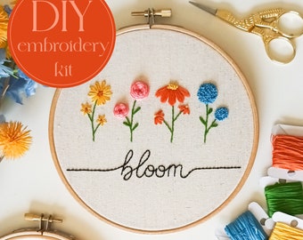 DIY embroidery kit for beginners - Bloom