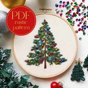 PDF rustic embroidery pattern for beginners - Beady and bright