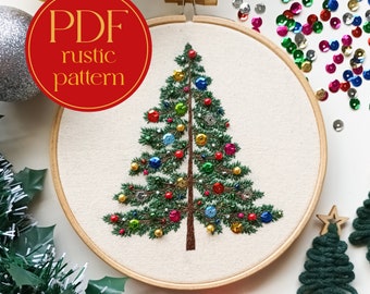 PDF rustic embroidery pattern for beginners - Beady and bright