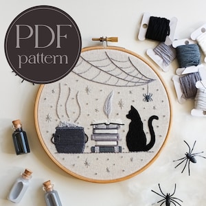 PDF embroidery pattern for beginners - Spooky Spells