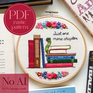PDF rustic embroidery template for beginners - Just one more chapter