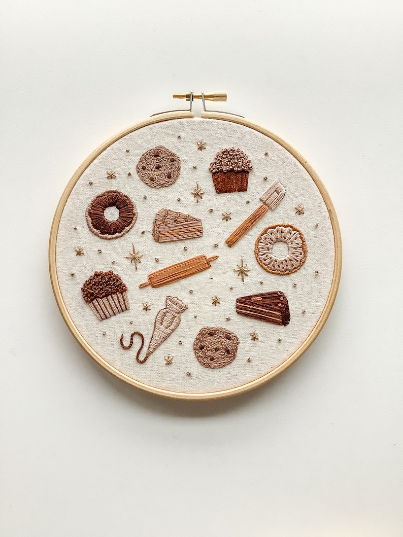 PDF embroidery pattern for beginners bake it easy image 2