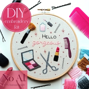 DIY embroidery kit - Hello gorgeous