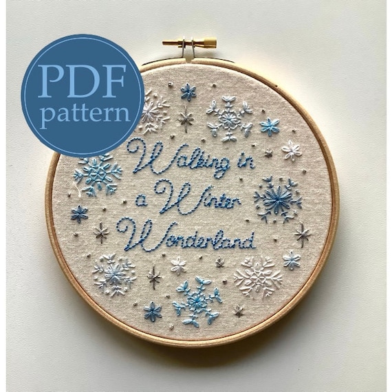 PDF embroidery pattern for beginners - Winter