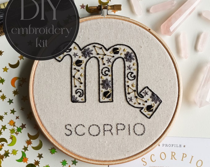 DIY embroidery kit for beginners - Scorpio