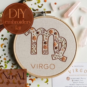 DIY embroidery kit for beginners - Virgo