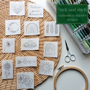 Stick and stitch embroidery designs pack - Wild and free