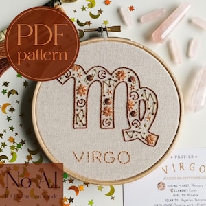 PDF embroidery pattern for beginners - Virgo