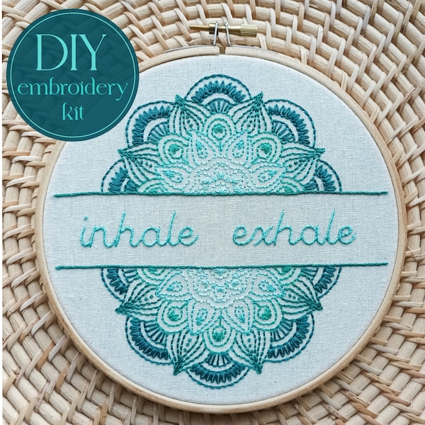 DIY embroidery kit for beginners - Inhale exhale