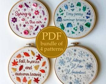 PDF bundle of 4 patterns - seasons