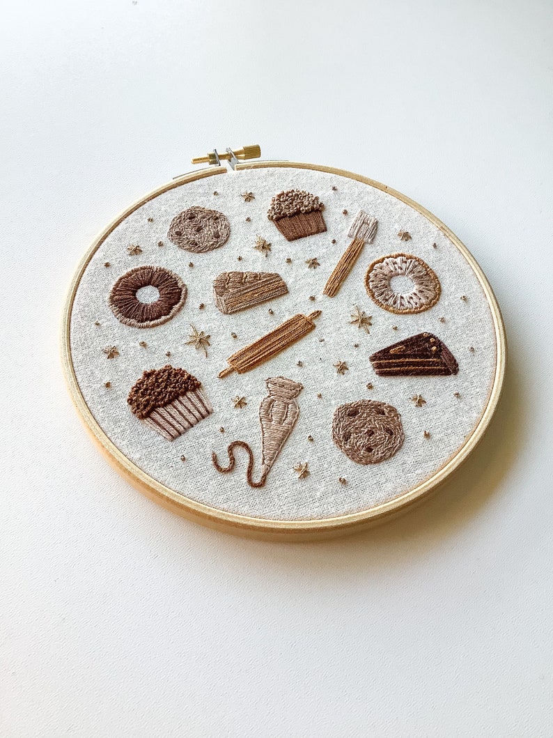 PDF embroidery pattern for beginners bake it easy image 3