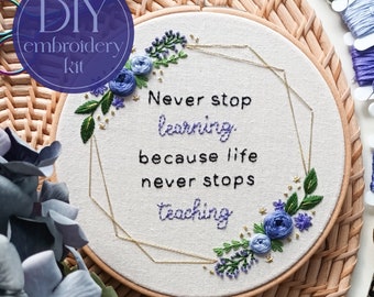 DIY embroidery kit for beginners - Never stop learning