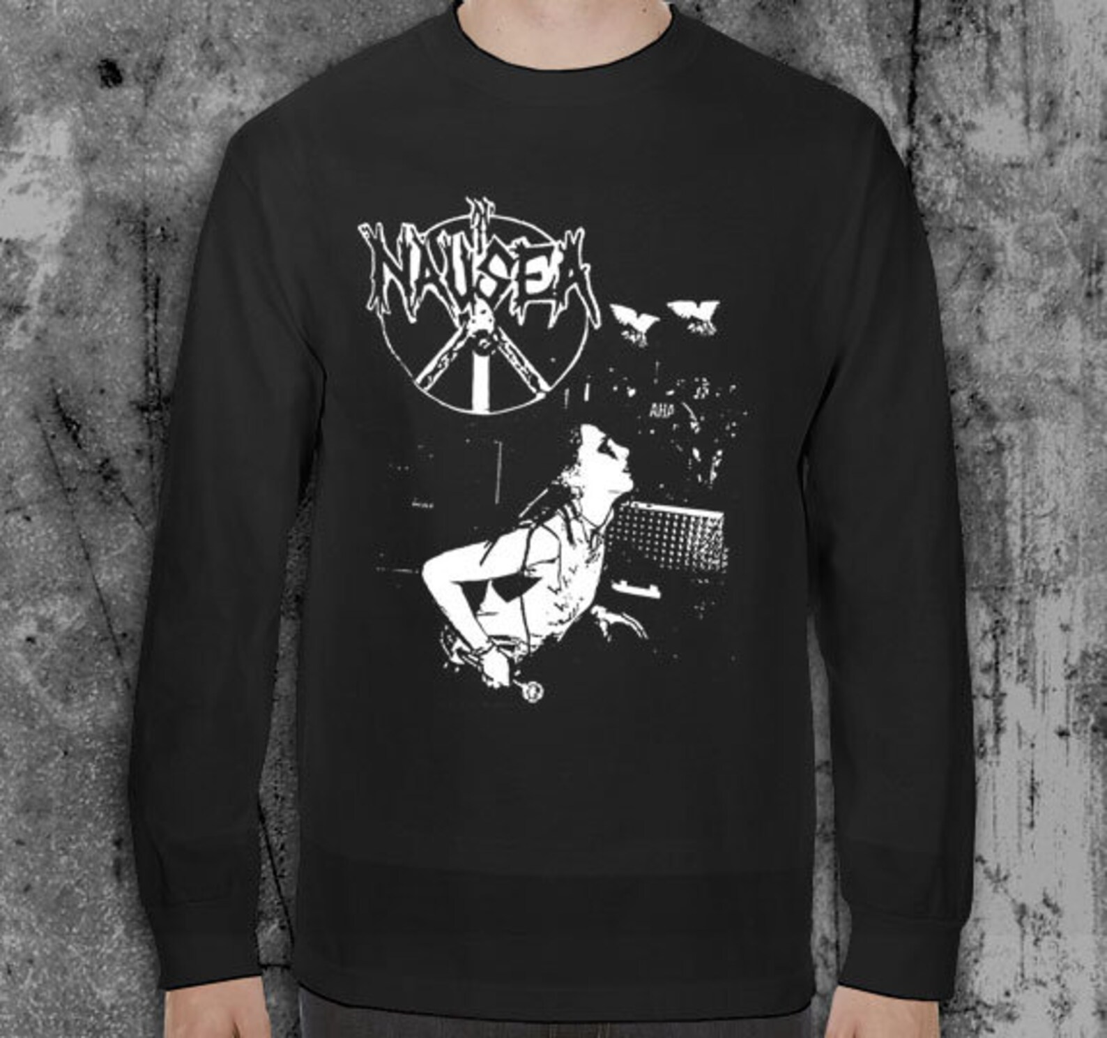 Nausea t-shirt crust punk band. | Etsy