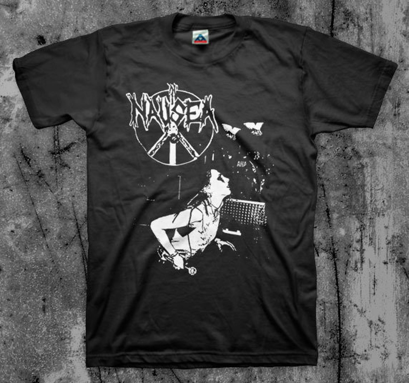Nausea t-shirt crust punk band. | Etsy
