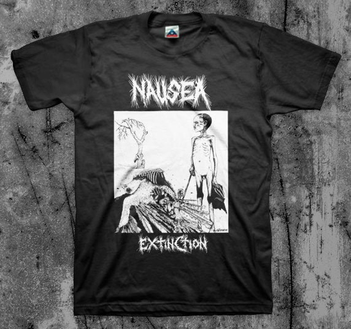 Nausea t-shirt crust punk band. | Etsy
