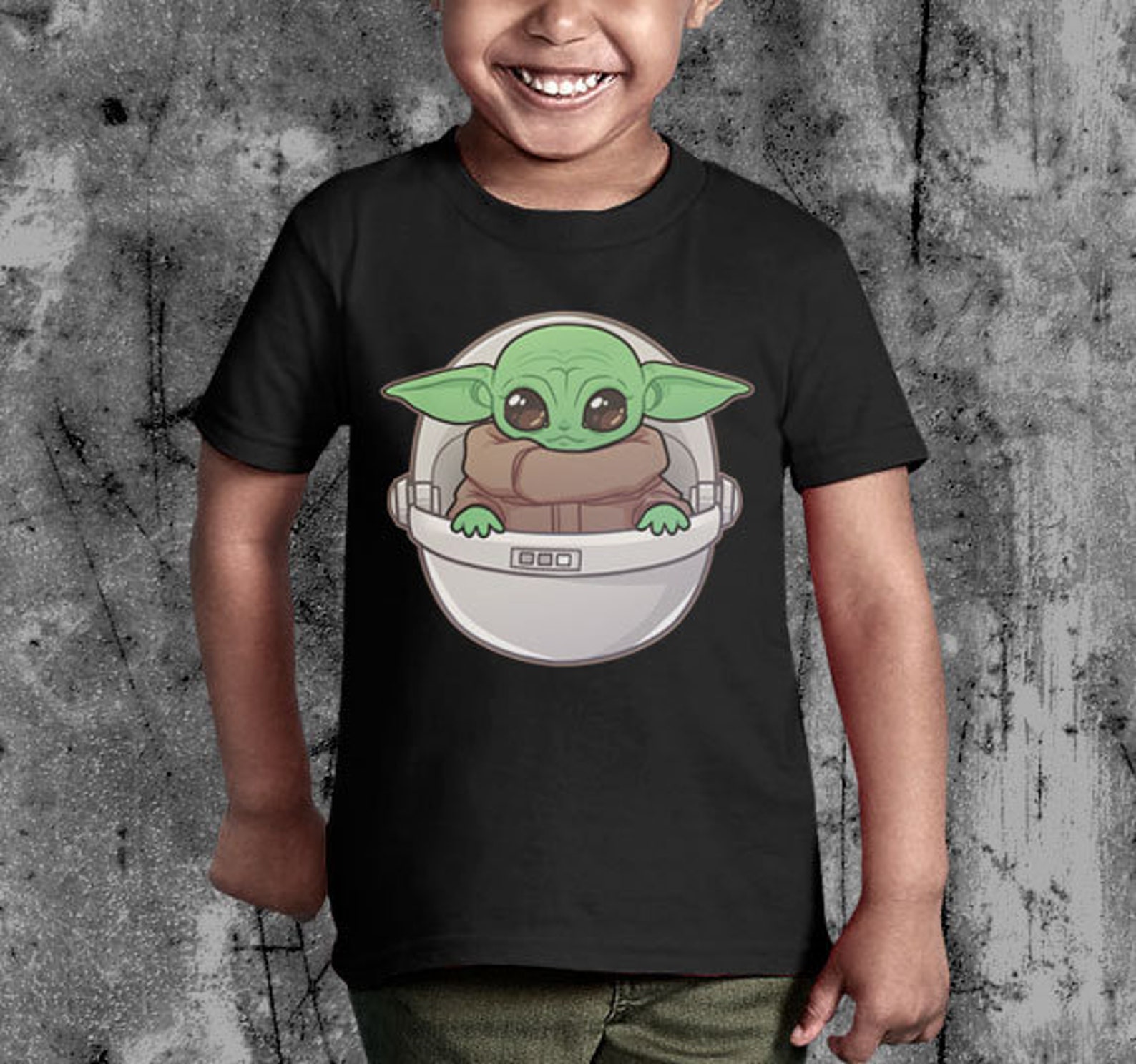 Baby Yoda kid shirt / kids tees Etsy