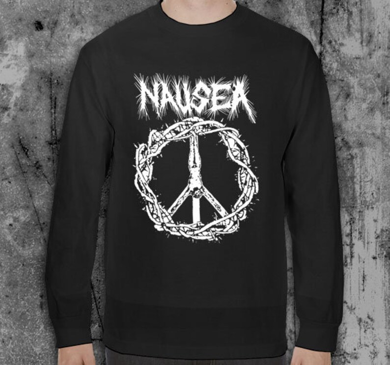 Nausea t-shirt crust punk band. | Etsy