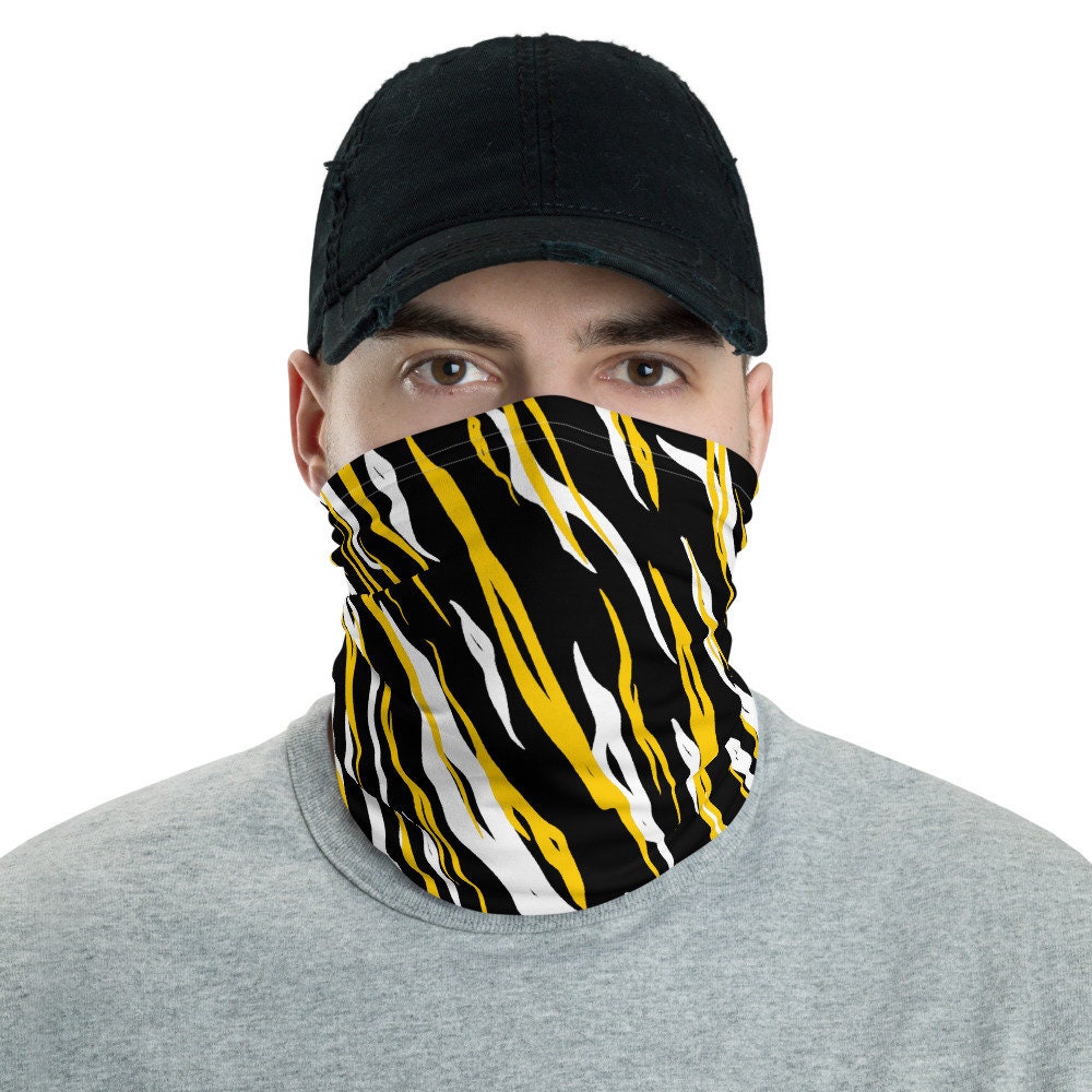 Cool Face Mask Black Gold Camo Design Neck Gaiter Face Cover | Etsy