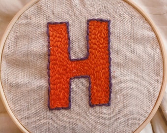 Hobart College Hand Embroidery In Hoop