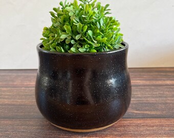 Black Ceramic Planter