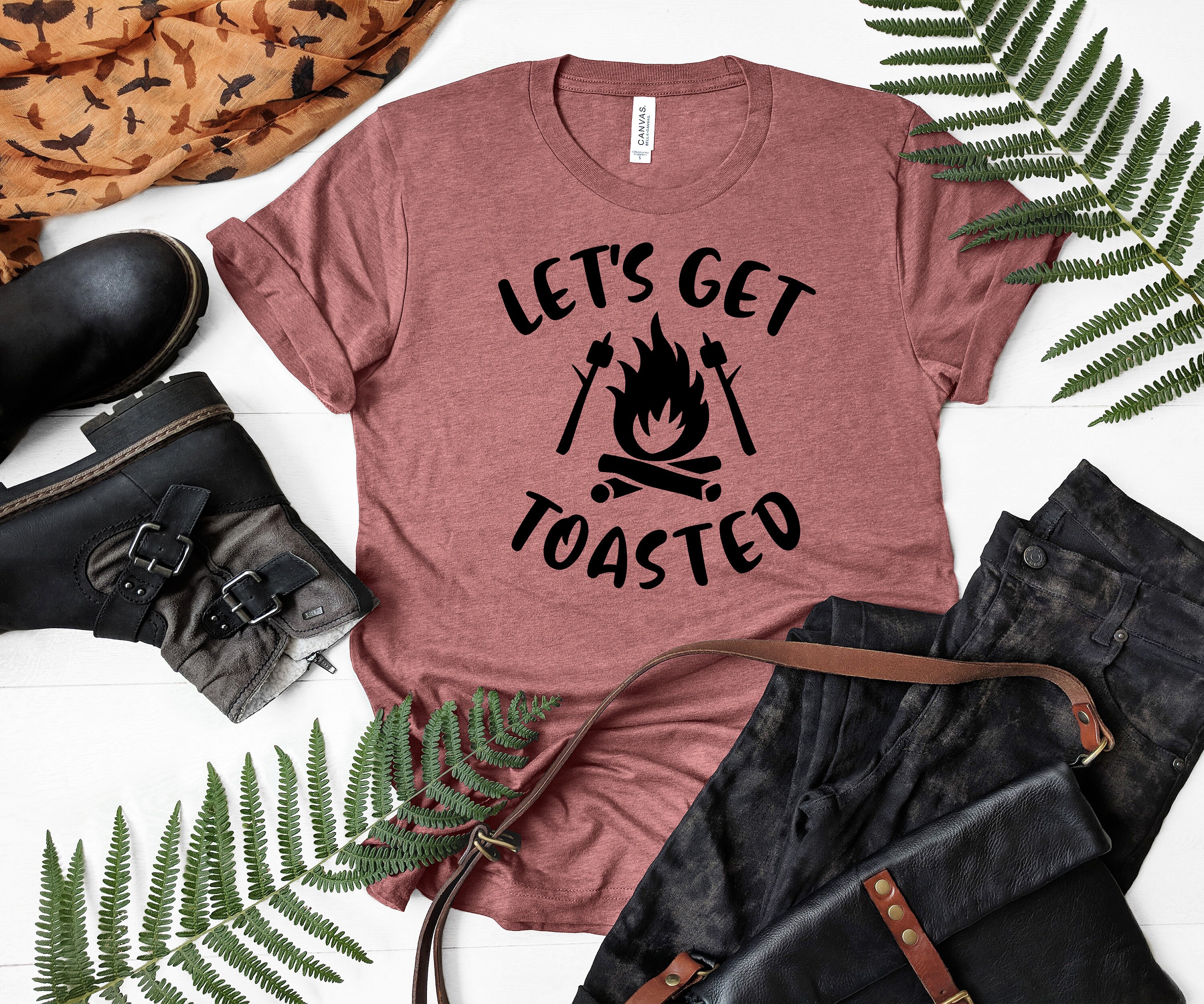 Lets Get Toasted Shirt Camping Shirt Campfire Shirt | Etsy