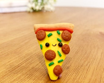 Mini Pizza Slice Magnet | Polymer Clay Foodie Gift