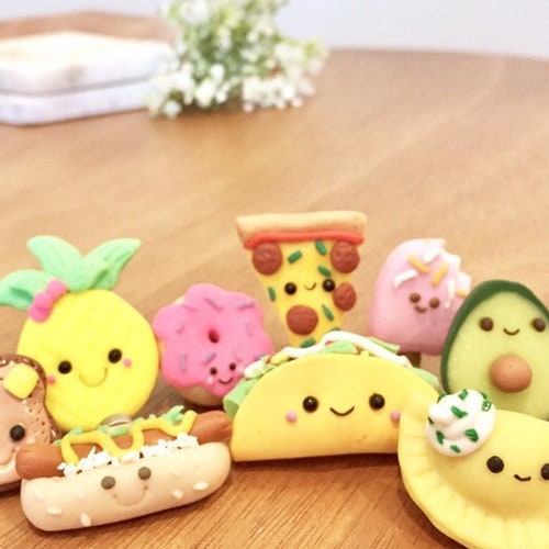 Cute Food Foodie Magnets Set of 4-polymer Clay Decorative - Etsy