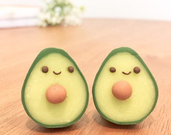 Aguacate nevera imán lindo (1 o 2) / Aguacate regalo amigo / Divertido guardar la fecha imanes de aguacate imanes de refrigerador / nevera imán aguacate