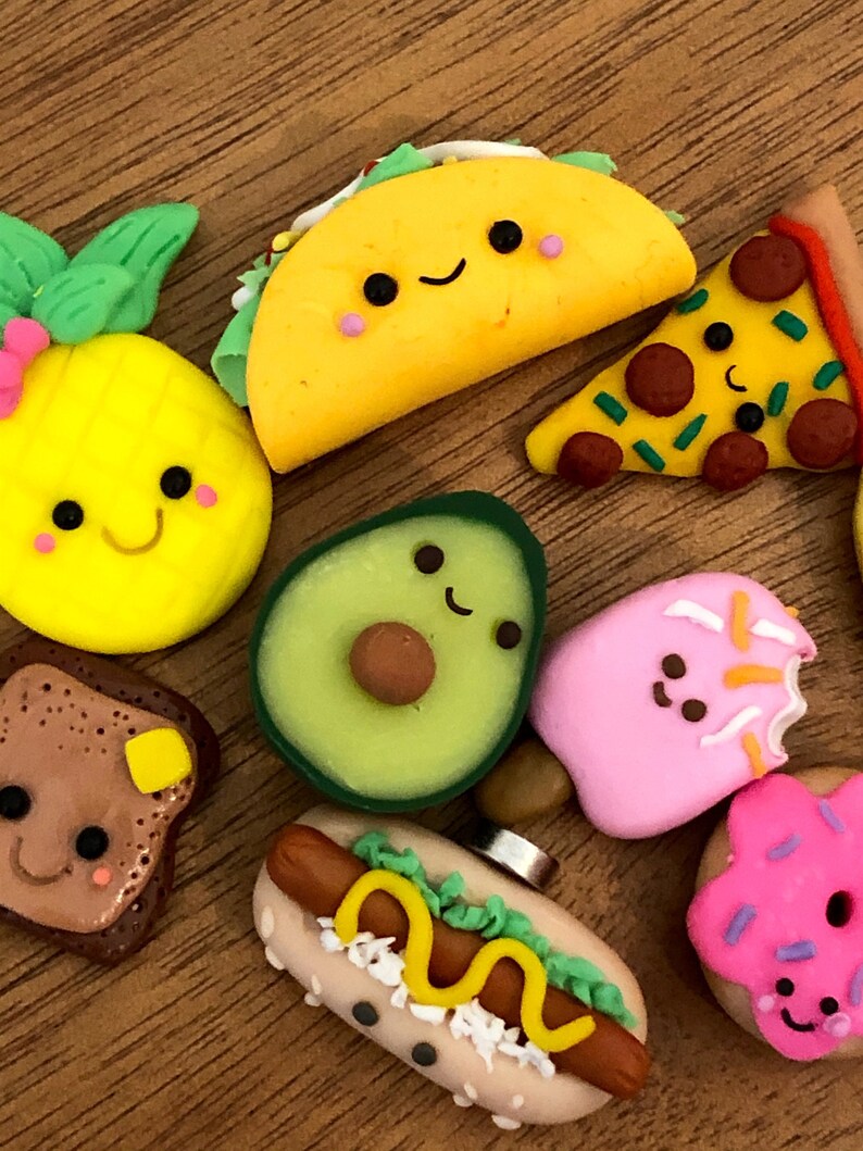 Cute Food Set of 4Polymer Clay Fridge Etsy