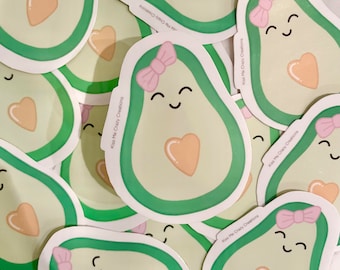 Cute Avocado Sticker | Water-Resistant Vinyl Decal