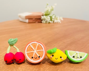 Cute Polymer Clay Fruit Magnets | Kitchen Decor, Housewarming Gift