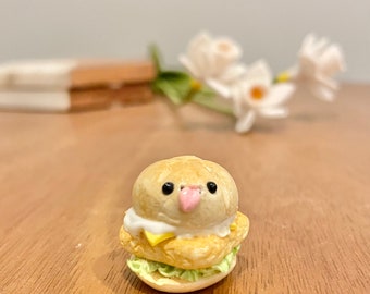 Polymer Clay Fish Sandwich Magnet | Cute Foodie Gift