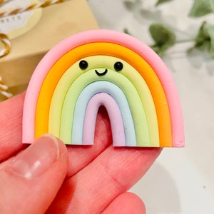 Rainbow Clay Magnet| Cute Refrigerator Clay Magnets| Kawaii Magnets ...