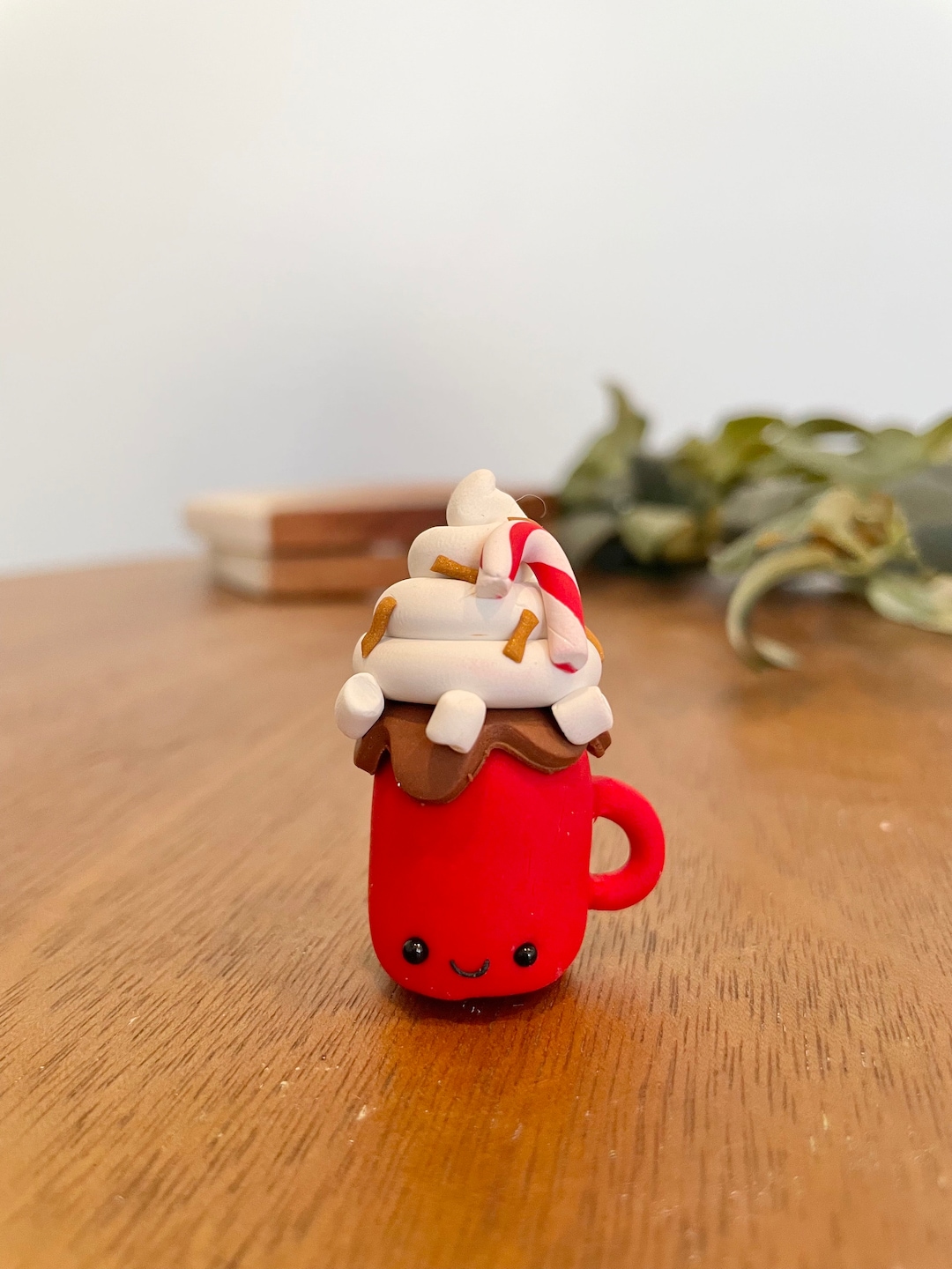 Adorable Kawaii Hot Chocolate Polymer Clay Magnet - Whimsical and