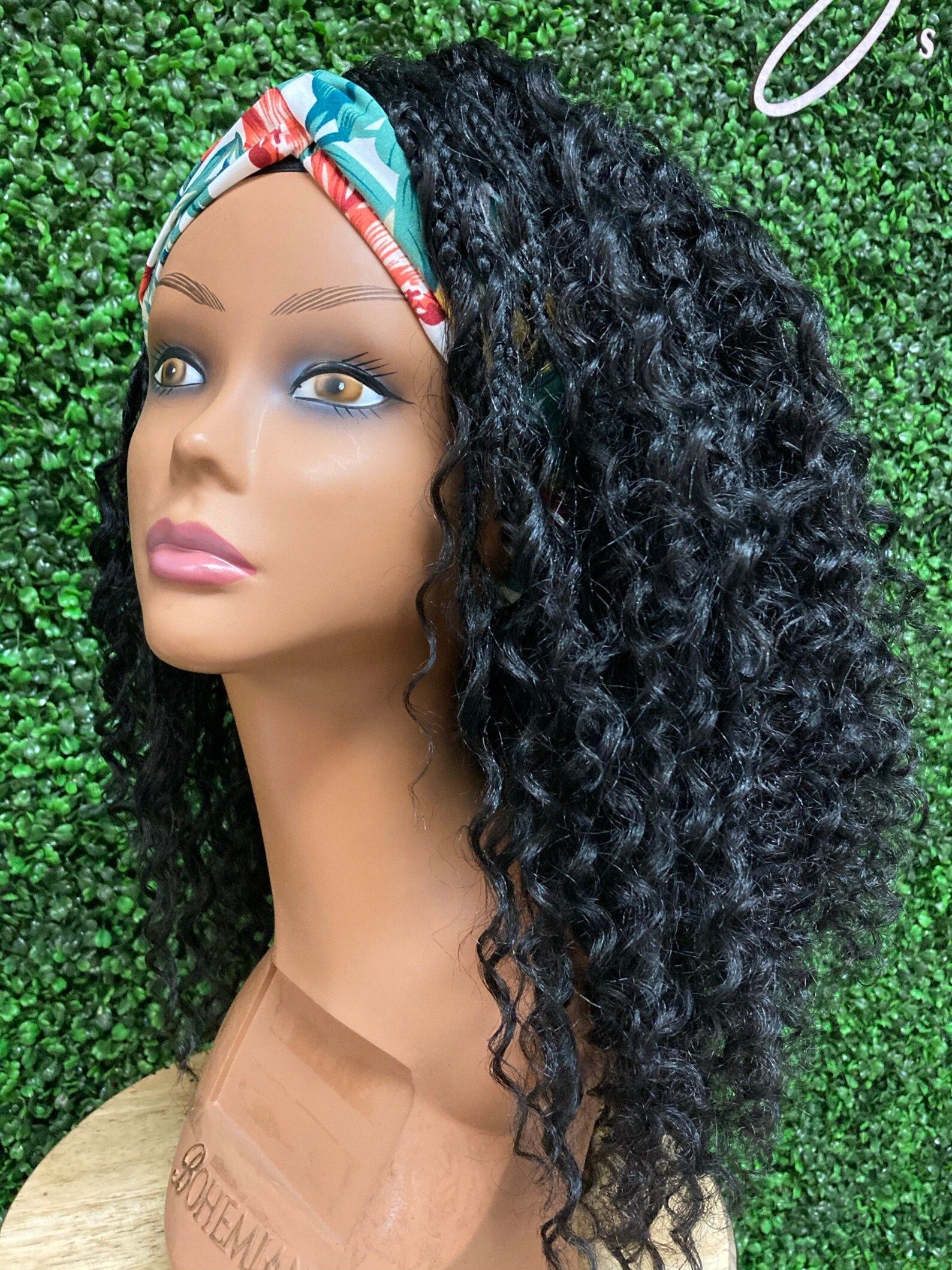 Cassye Bohemian Box Braid Headband Wig Synthetic Hair Etsy