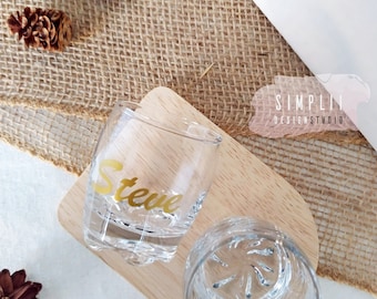 Personalized Shot Glass: Custom Couple Gift, Housewarming Present
