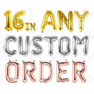 Order letter balloons outlet