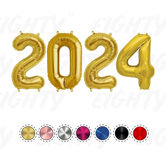 2024 Balloons 16inch Balloons Rose Gold Gold Silver Pink Black Red NO  HELIUM 